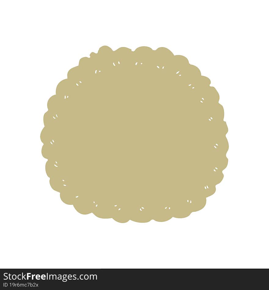 Flat Color Style Cartoon Biscuit