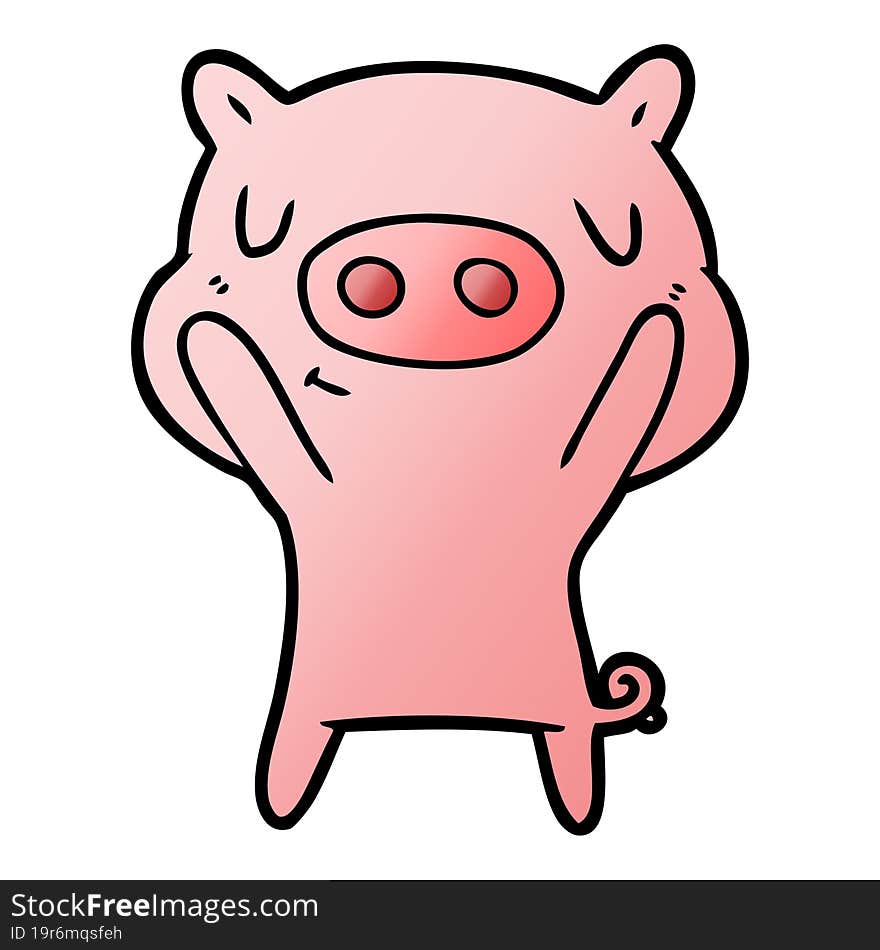 cartoon content pig. cartoon content pig