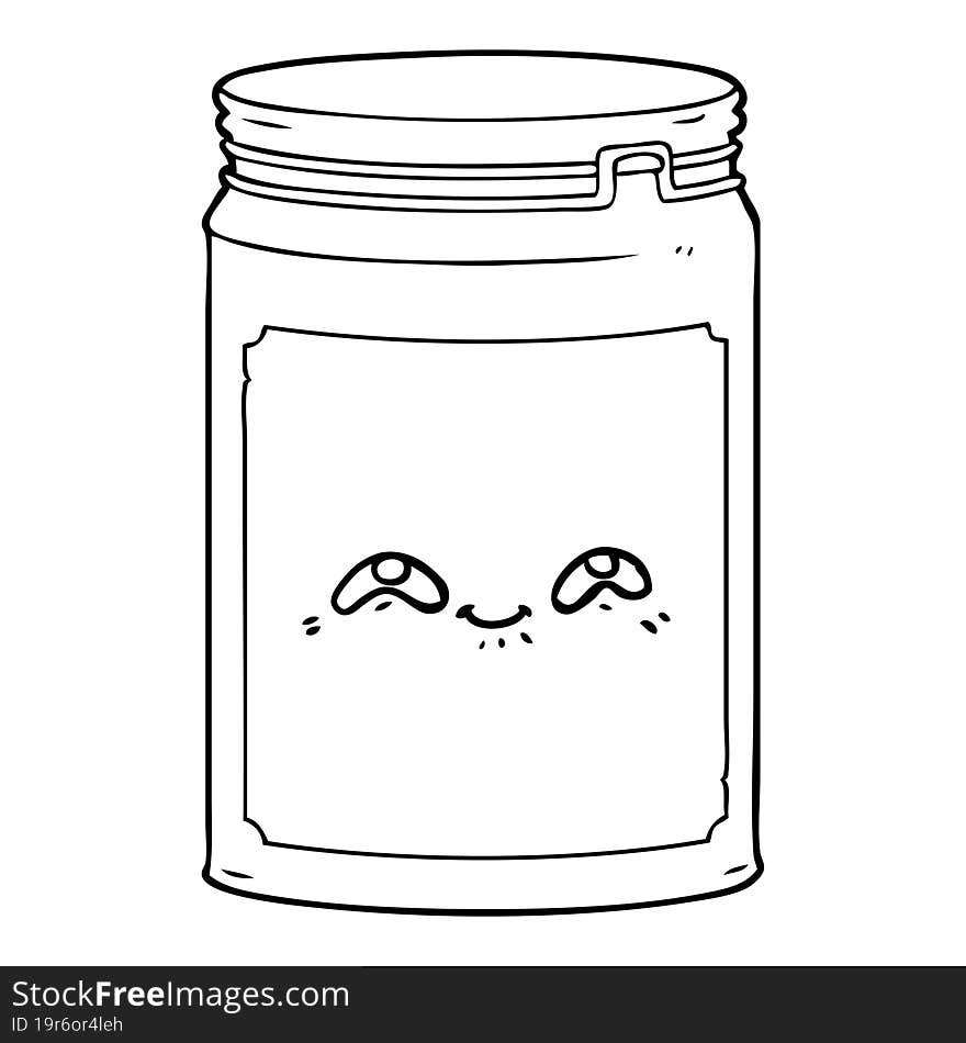 cartoon glass jar. cartoon glass jar