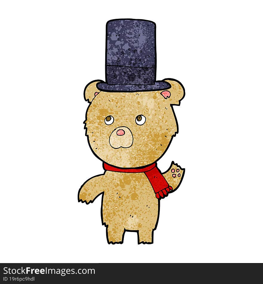 cartoon bear in hat