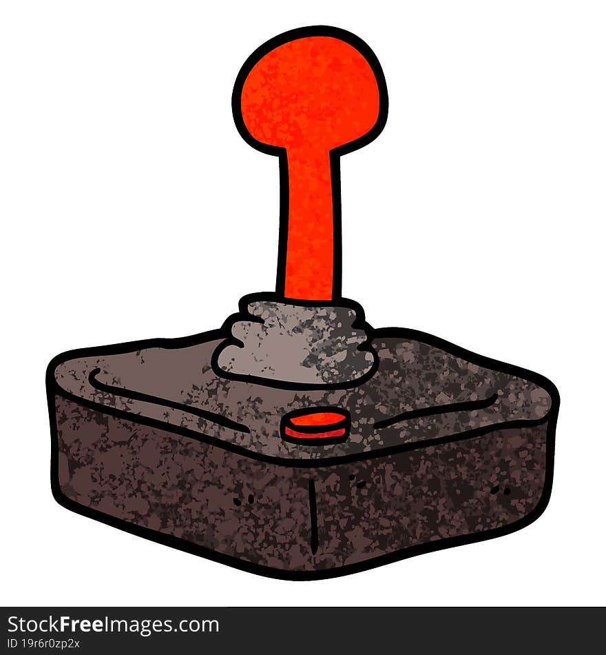 grunge textured illustration cartoon joystick