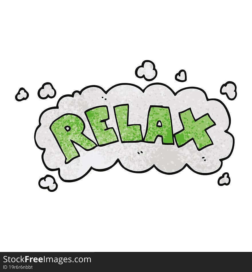 Cartoon Doodle Relax Symbol