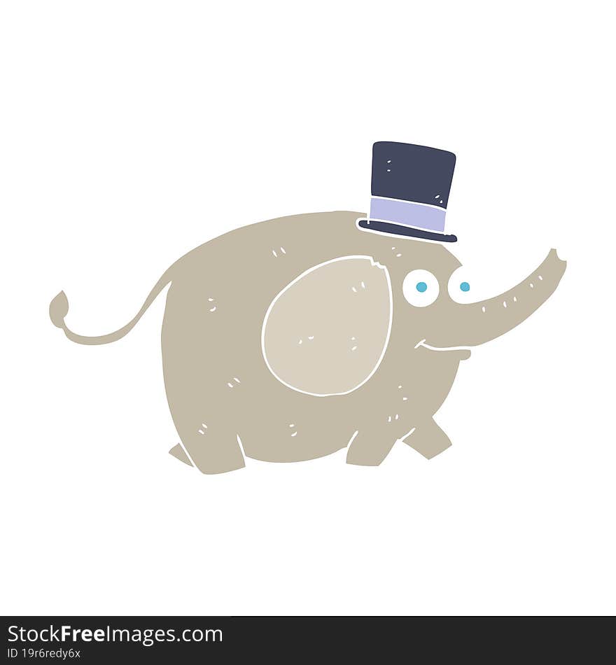 flat color illustration of elephant. flat color illustration of elephant