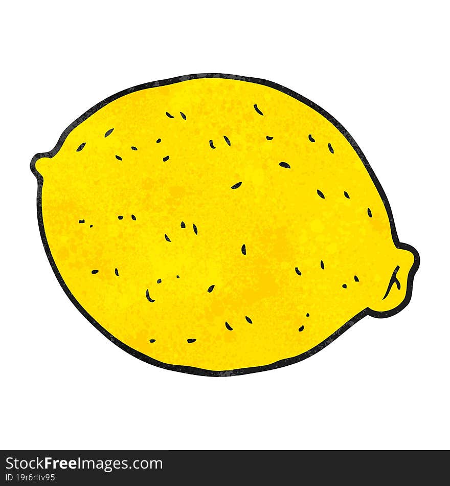 textured cartoon lemon