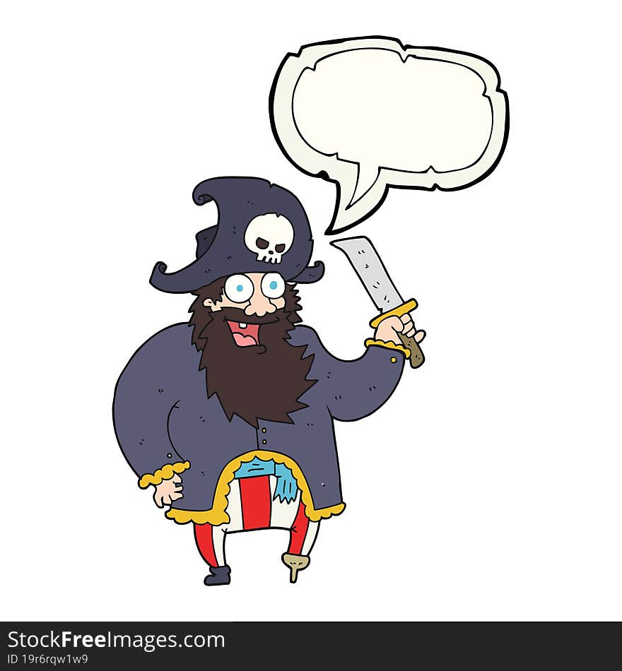 speech bubble cartoon pirate captain