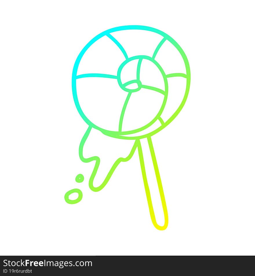 cold gradient line drawing traditional lollipop