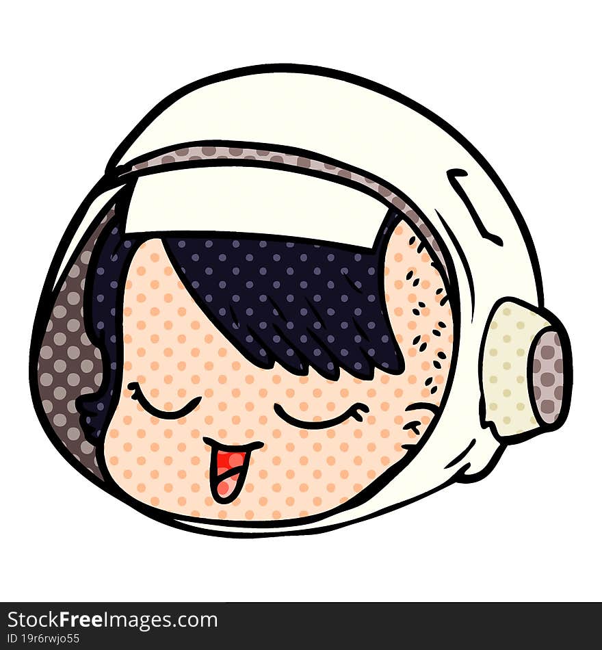 cartoon astronaut face. cartoon astronaut face