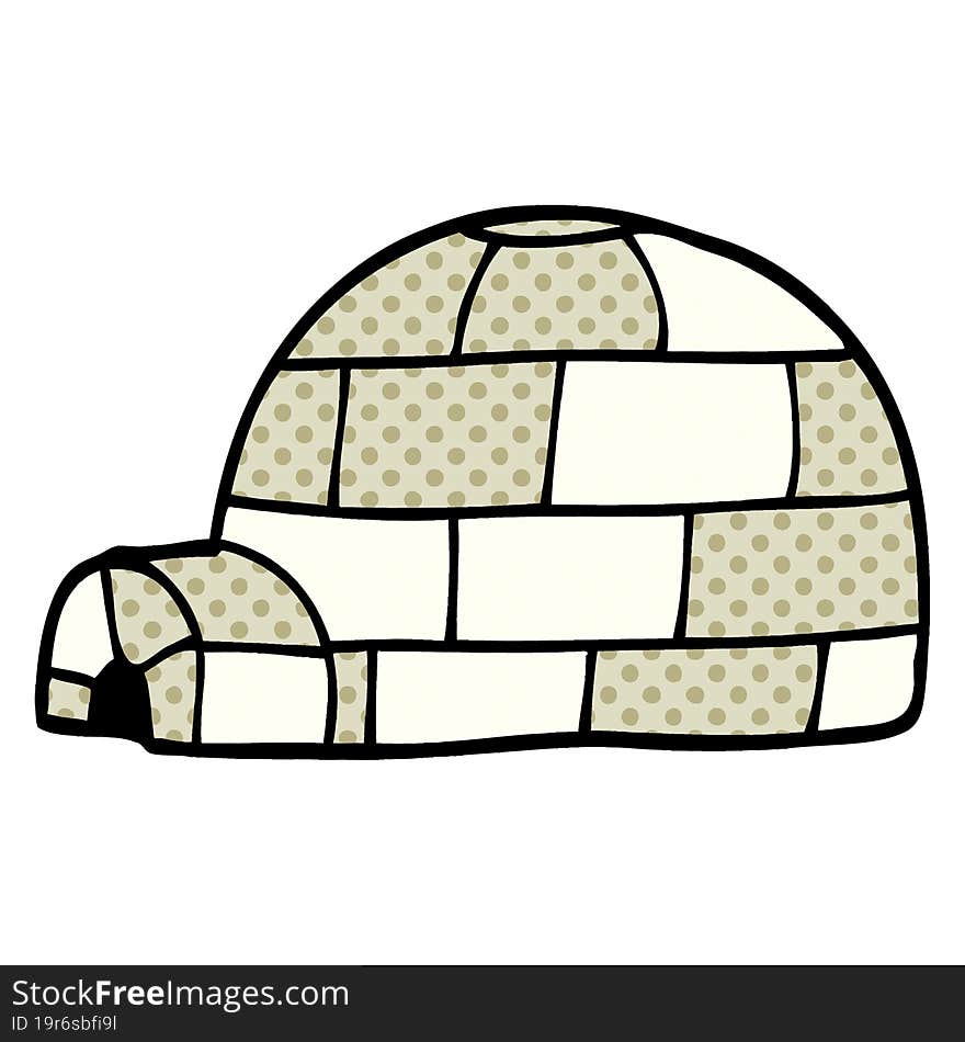 cartoon doodle igloo