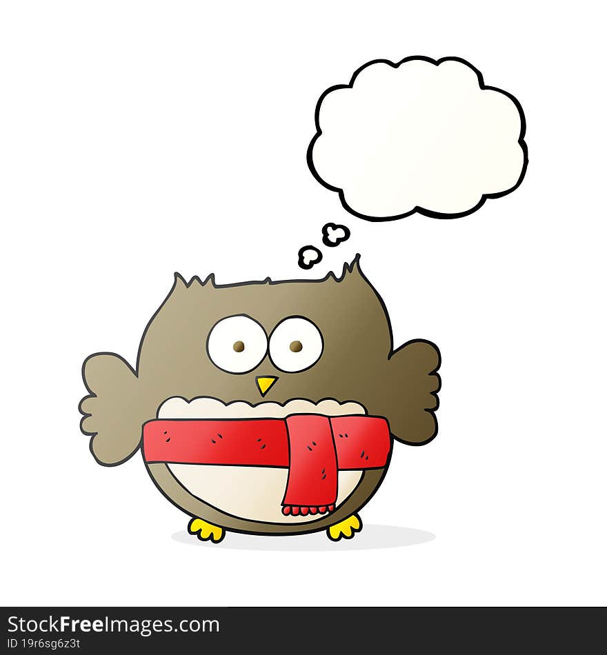 thought bubble cartoon cute owl