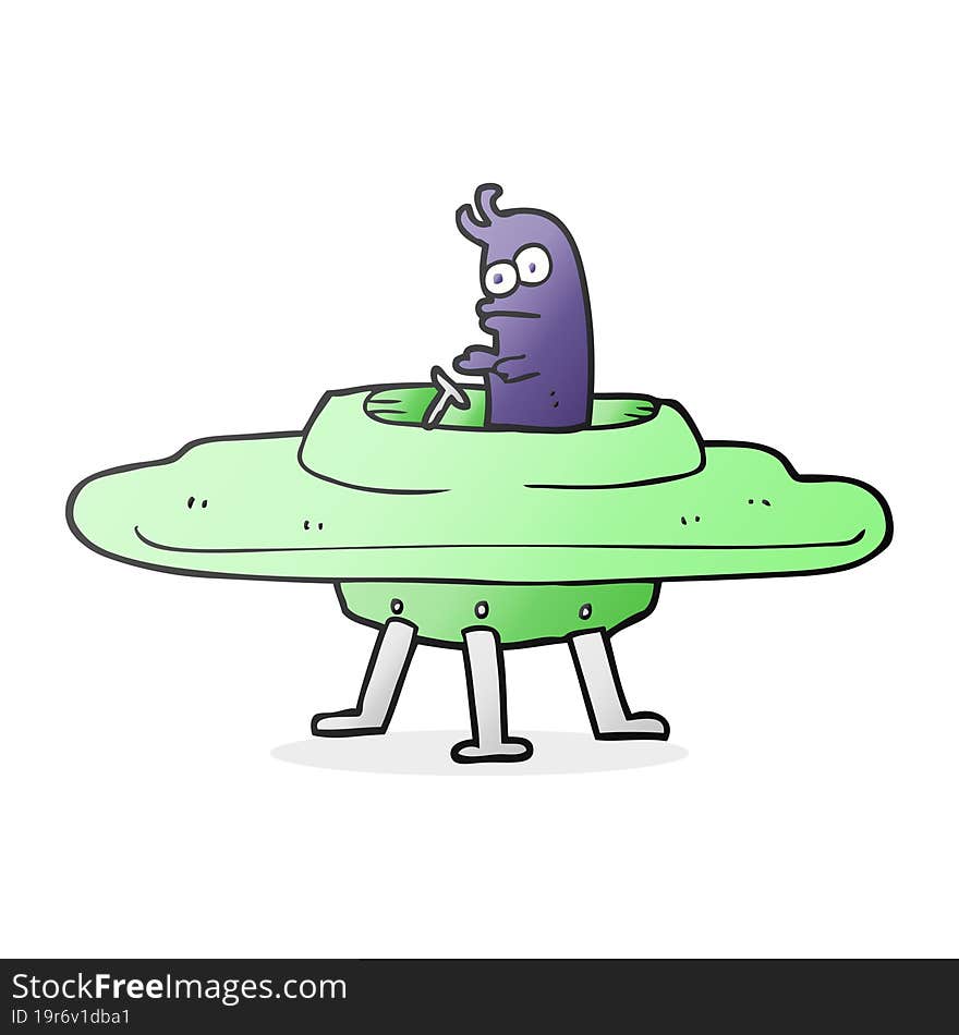 cartoon flying saucer