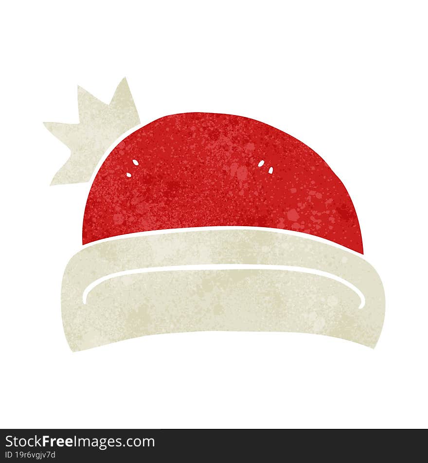 retro cartoon christmas hat