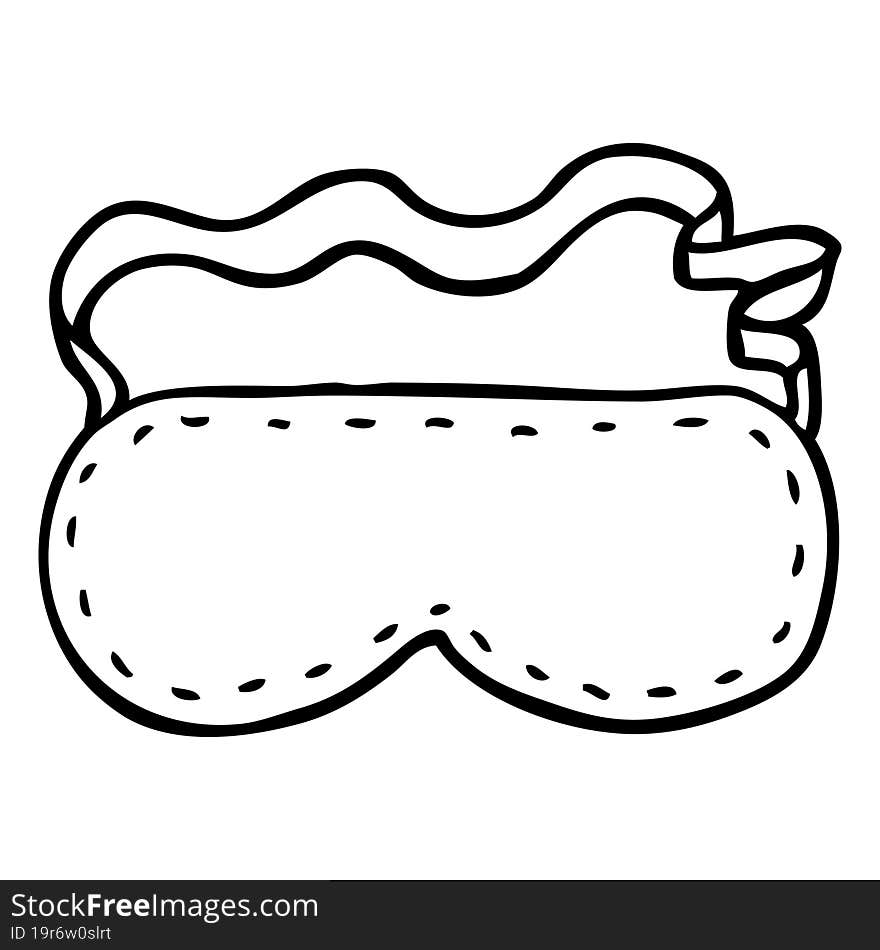 Black And White Cartoon Sleeping Mask