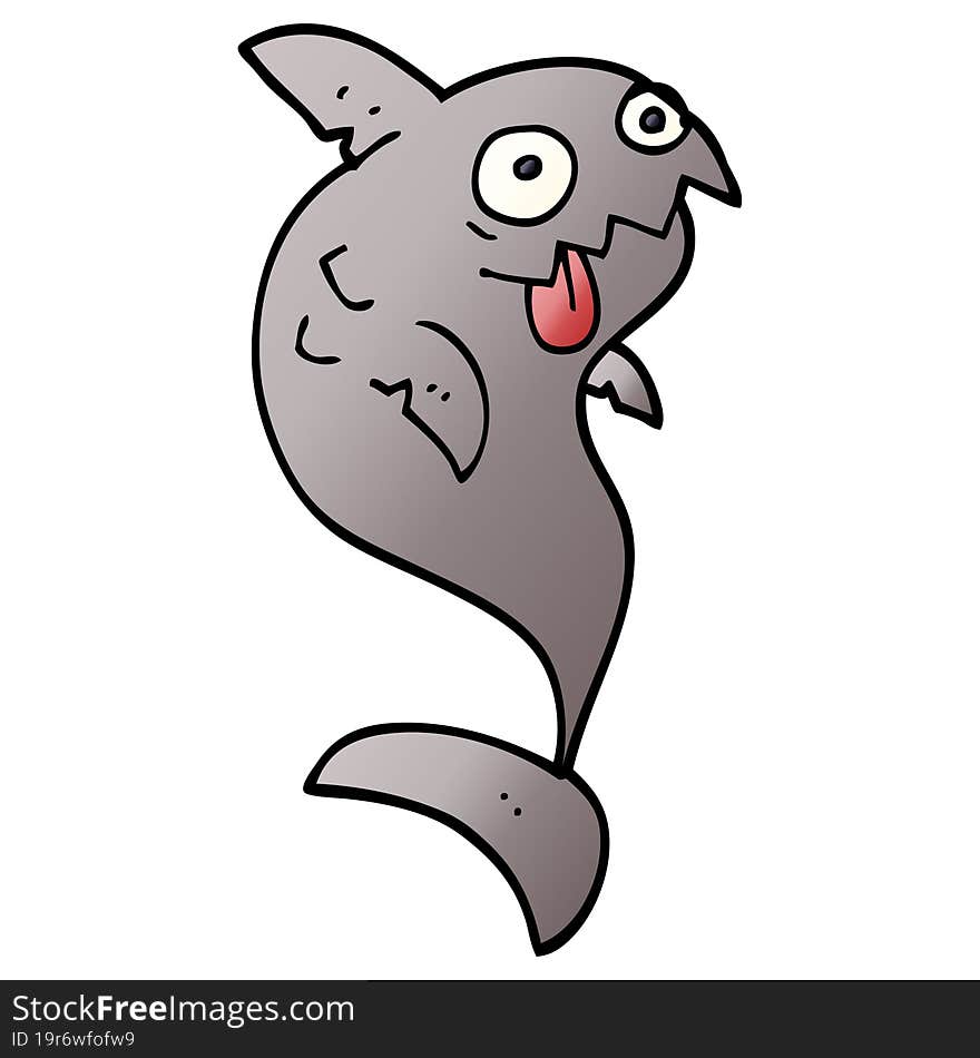 cartoon doodle deadly shark