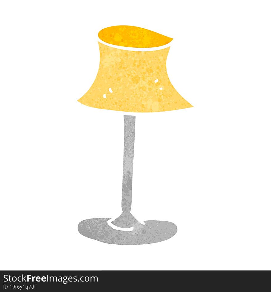 freehand retro cartoon lamp