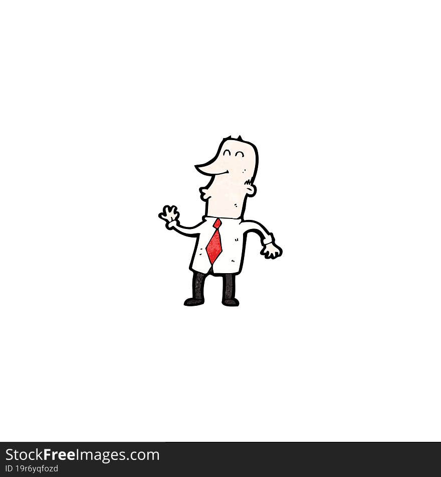 Cartoon Dancing Office Man