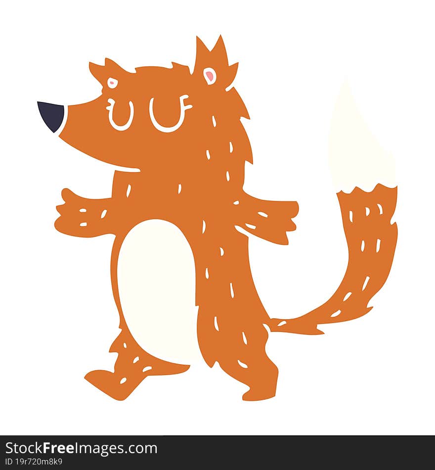 cartoon doodle fox