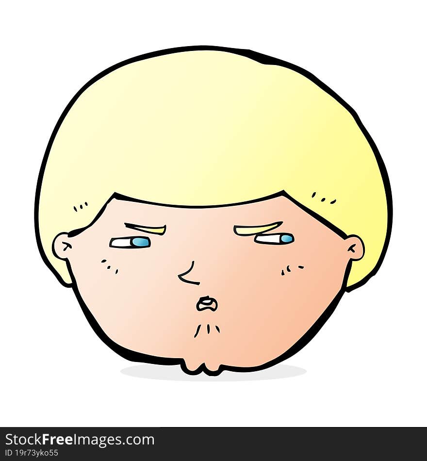 cartoon annoyed man