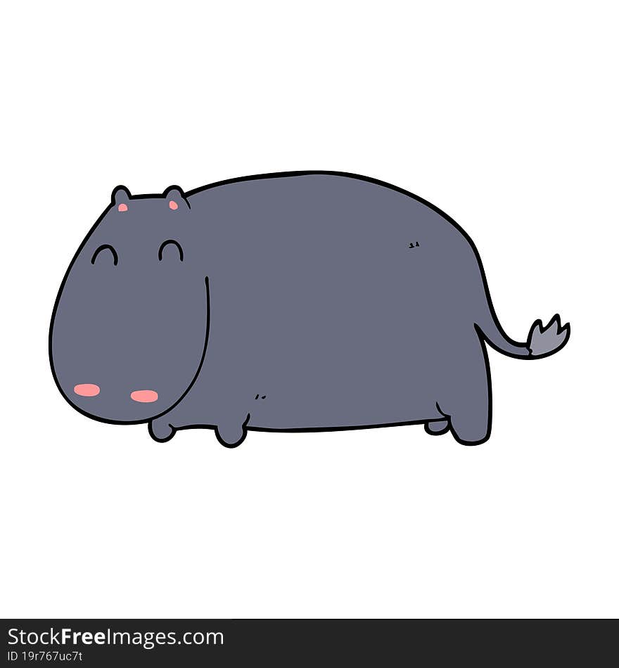 cartoon hippo