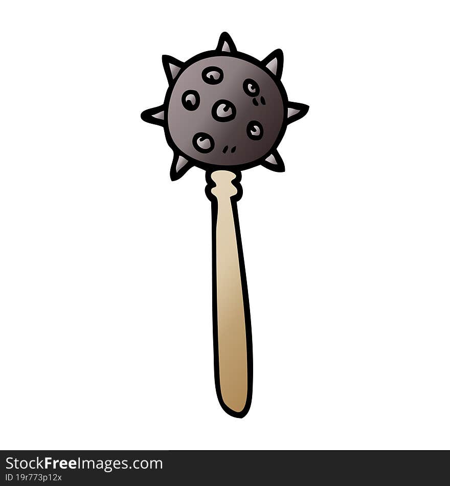 Cartoon Doodle Medieval Mace