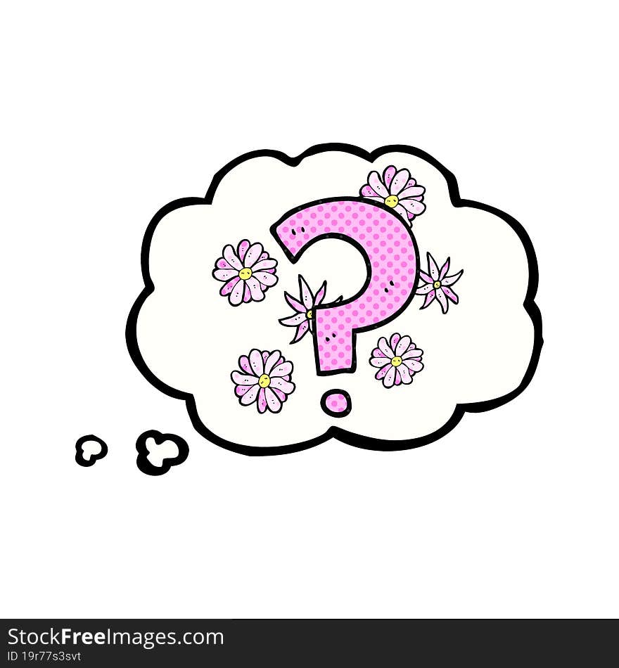 Thought Bubble Cartoon Question Mark