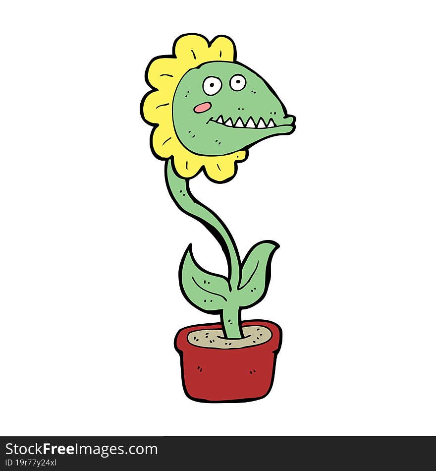 cartoon monster plant