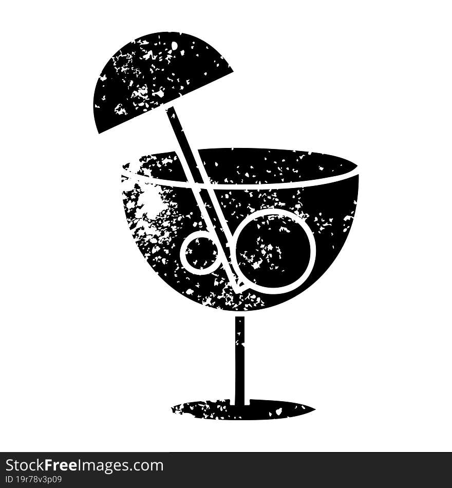 Distressed Symbol Fancy Cocktail