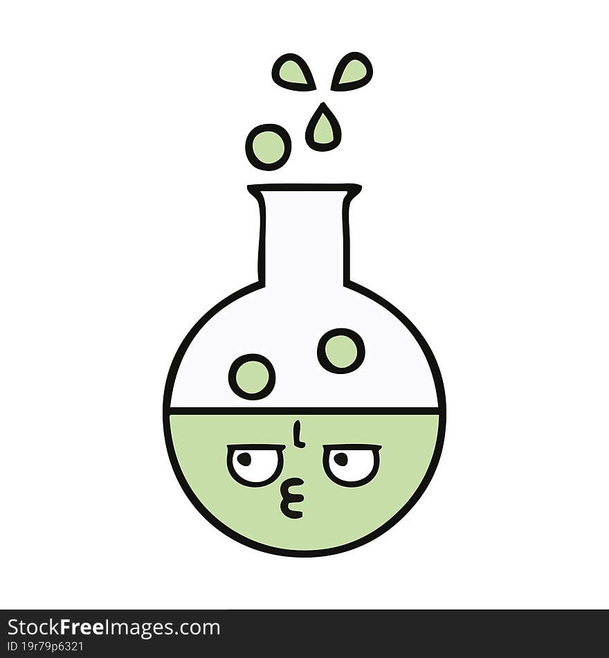 Cute Cartoon Test Tube