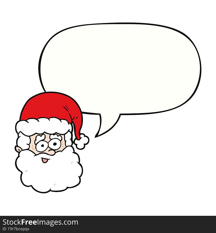 cartoon santa claus with speech bubble. cartoon santa claus with speech bubble