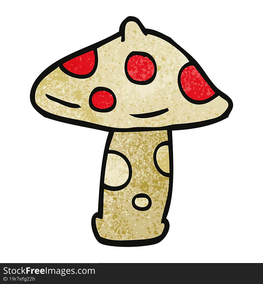 cartoon doodle toadstool