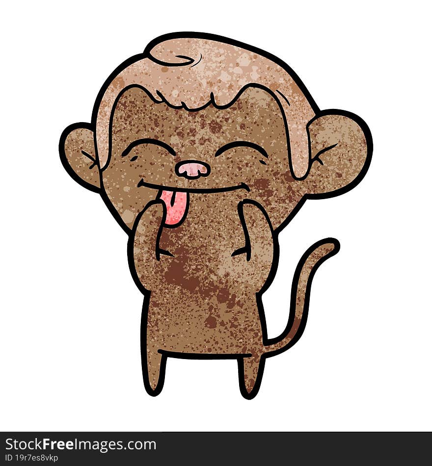 funny cartoon monkey. funny cartoon monkey