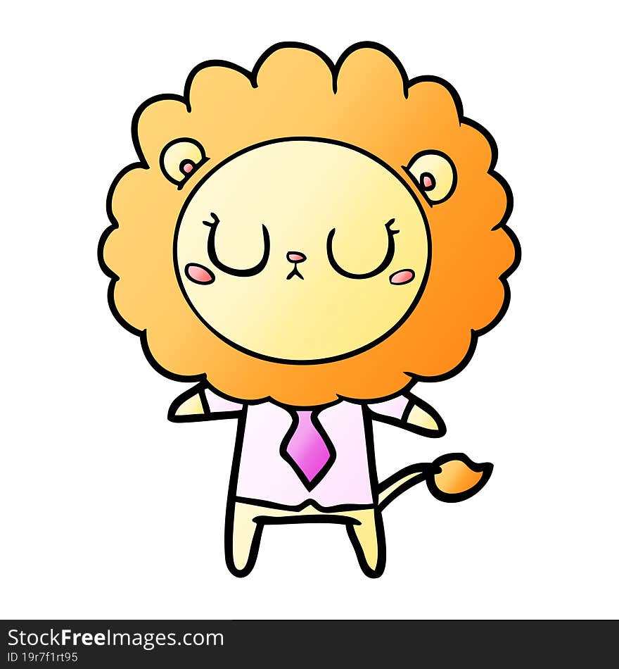 cartoon lion in business clothes. cartoon lion in business clothes