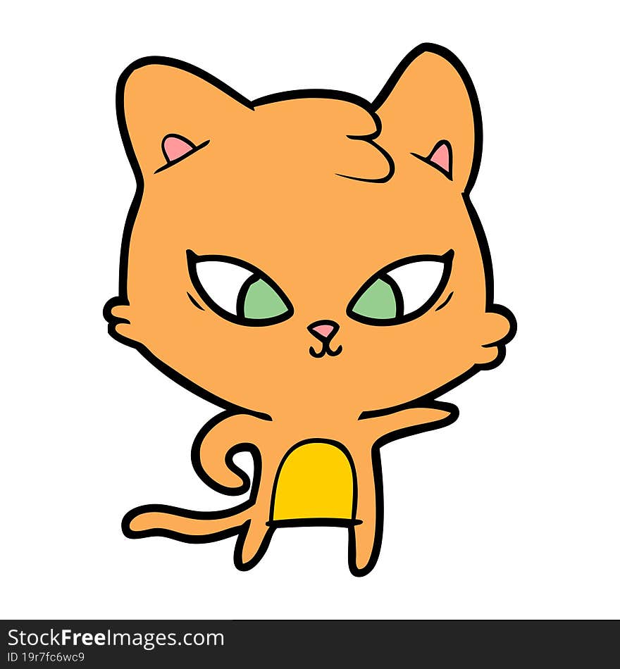 cute cartoon cat. cute cartoon cat