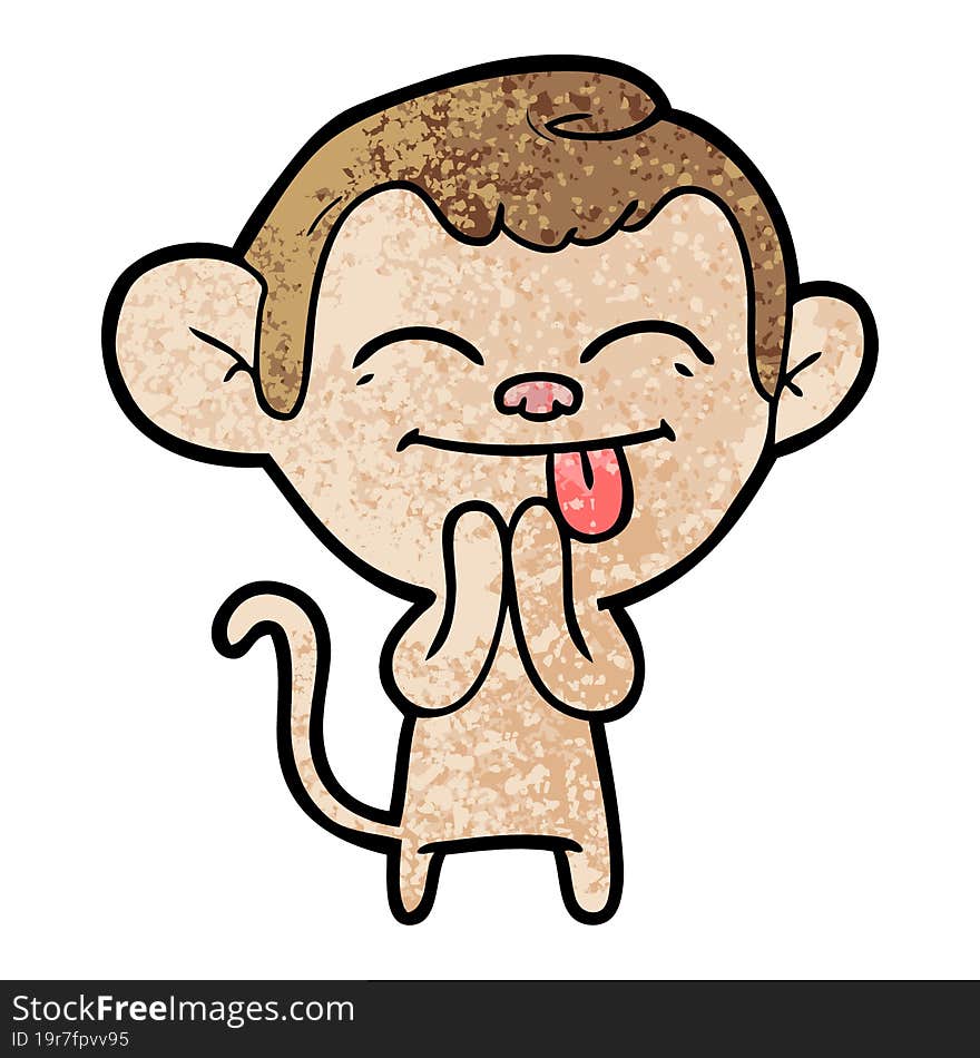 funny cartoon monkey. funny cartoon monkey