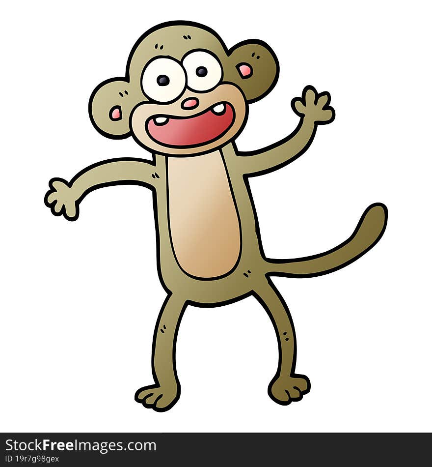 cartoon doodle crazy monkey