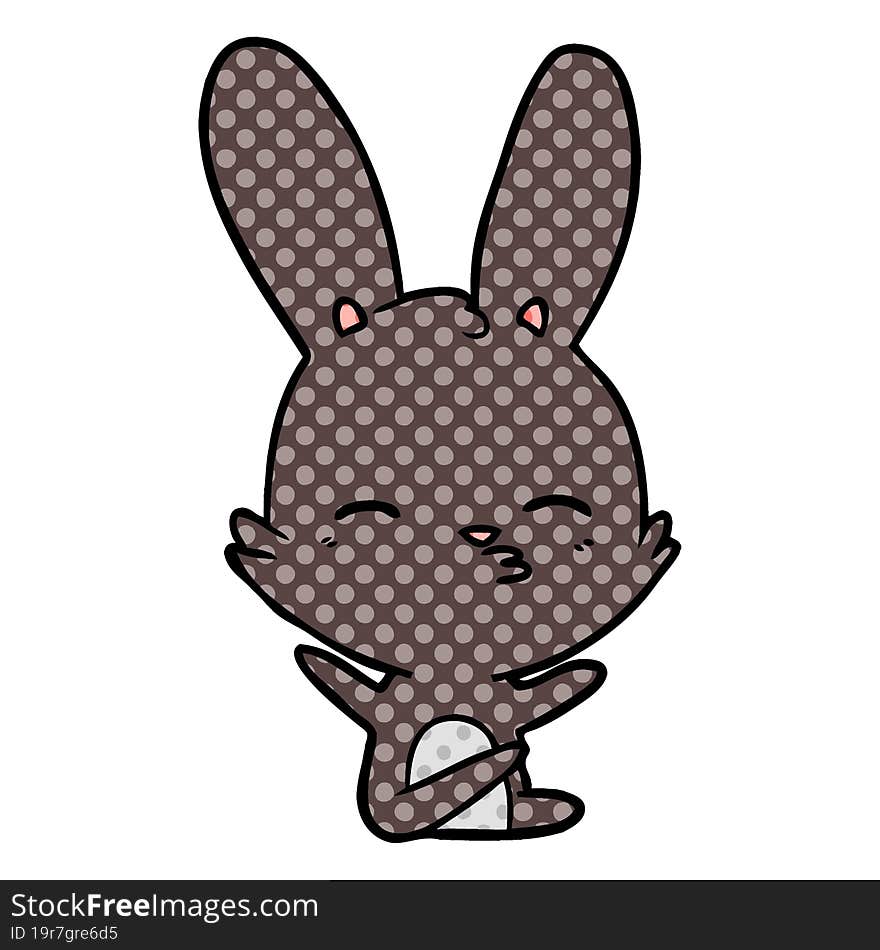 curious bunny cartoon. curious bunny cartoon