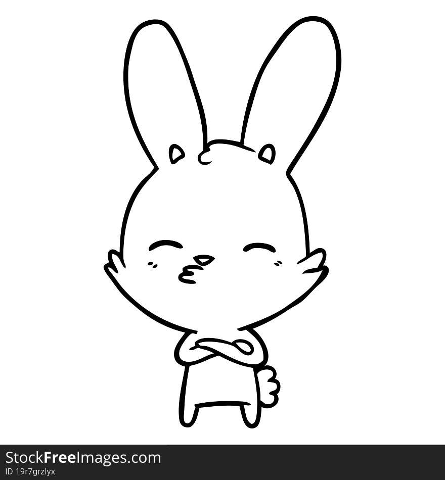 curious bunny cartoon. curious bunny cartoon