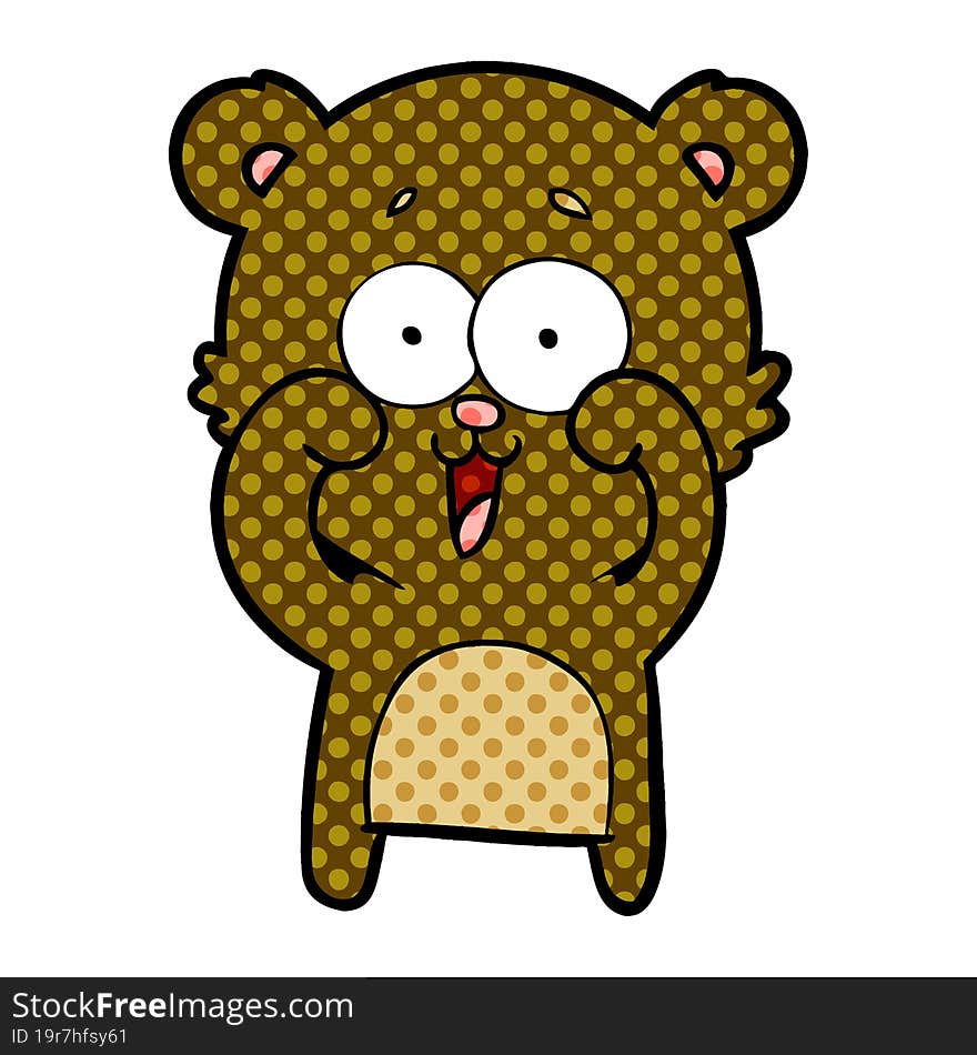 laughing teddy  bear cartoon. laughing teddy  bear cartoon