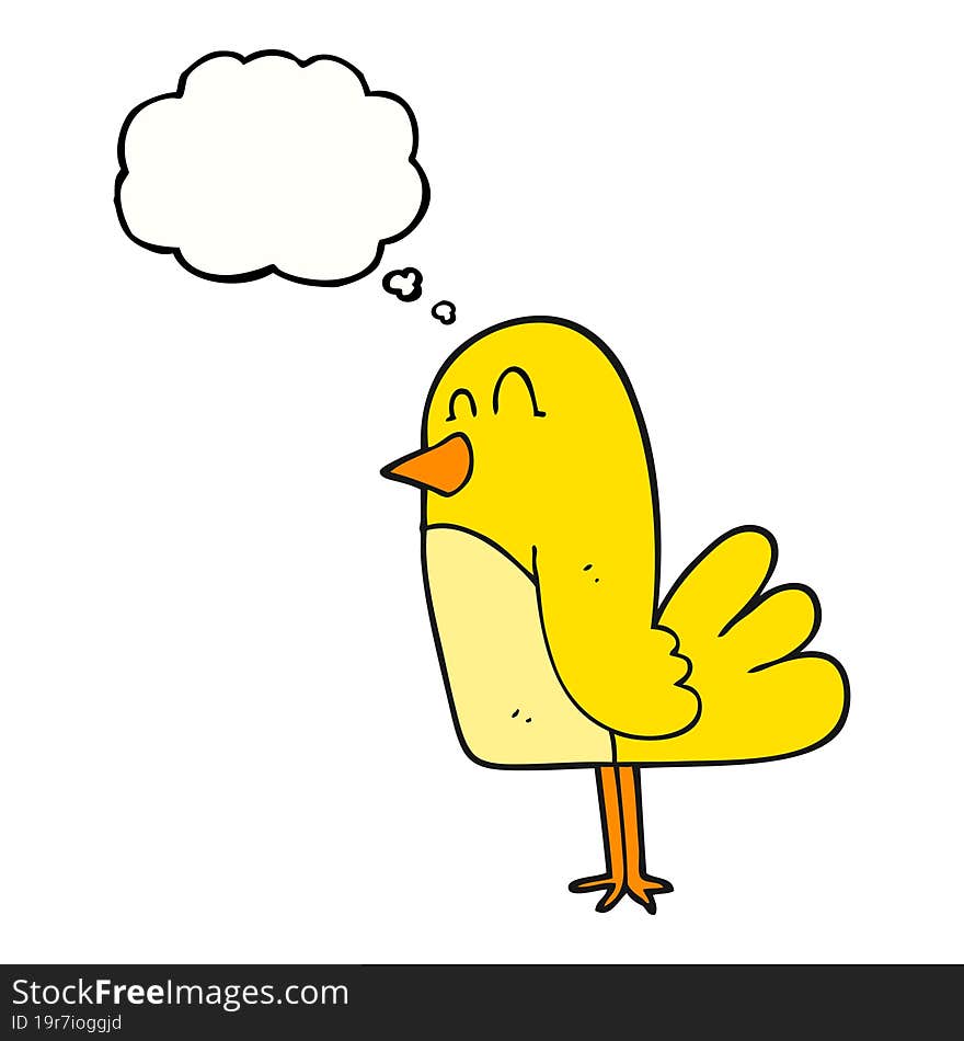 Thought Bubble Cartoon Bird