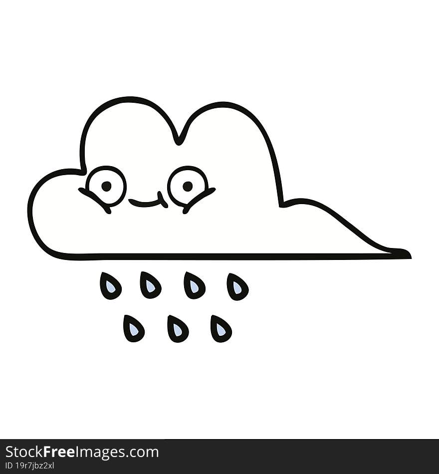 Cute Cartoon Rain Cloud