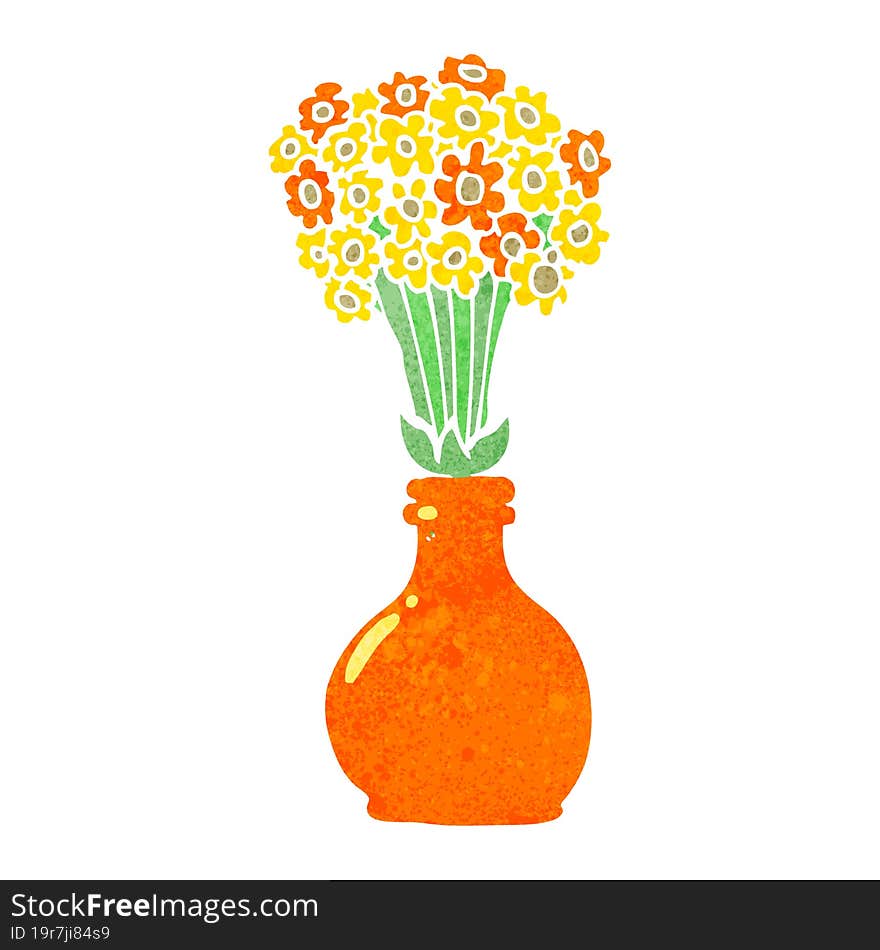 Cartoon Old Glass Vase