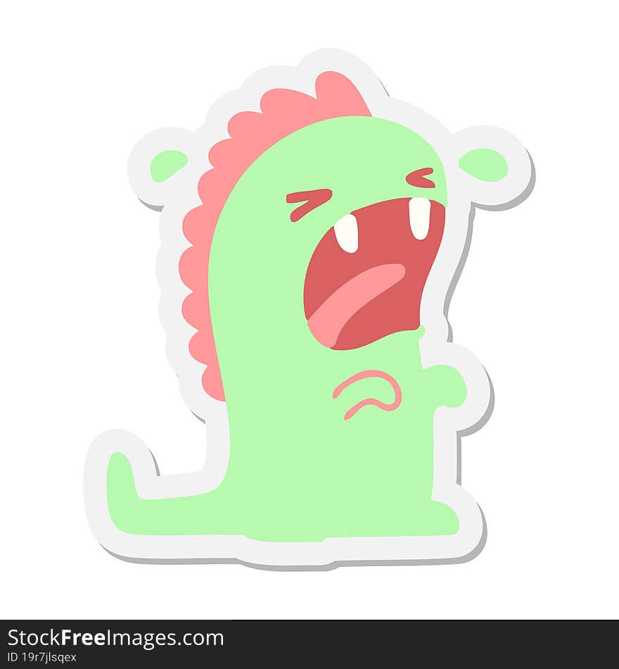 crying dinosaur sticker