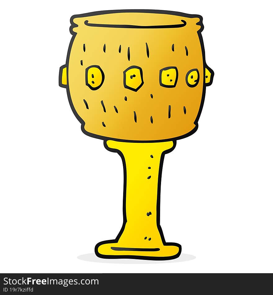 freehand drawn cartoon goblet