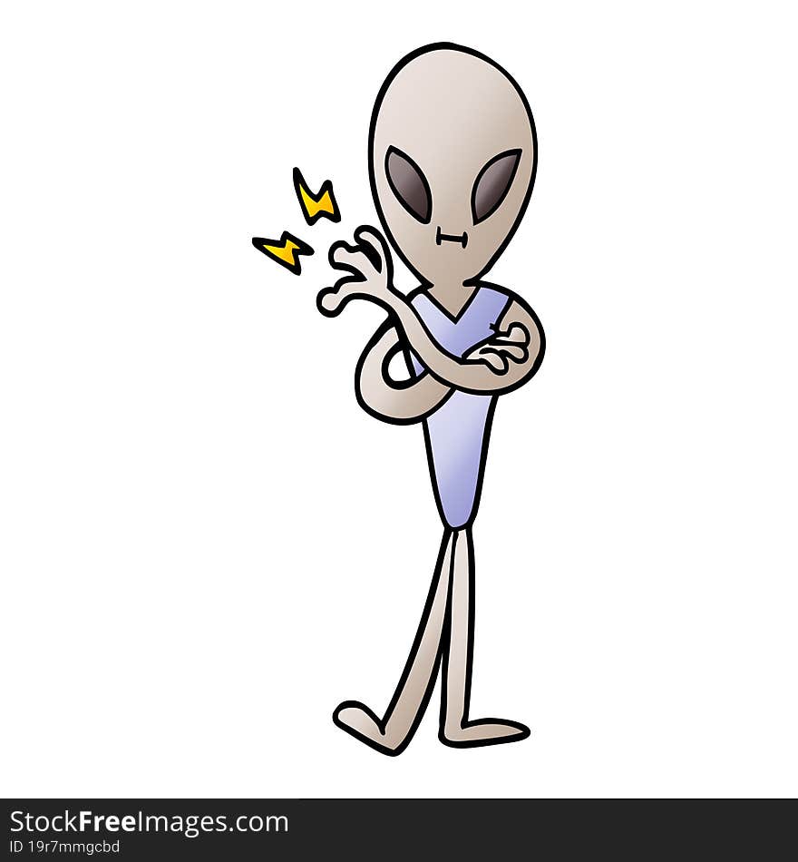 Cartoon Doodle Alien