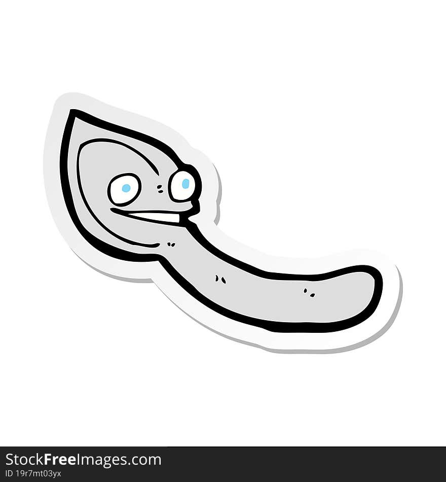 sticker of a cartoon spoon