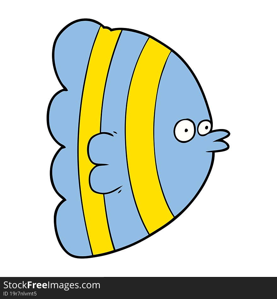 cartoon exotic fish. cartoon exotic fish