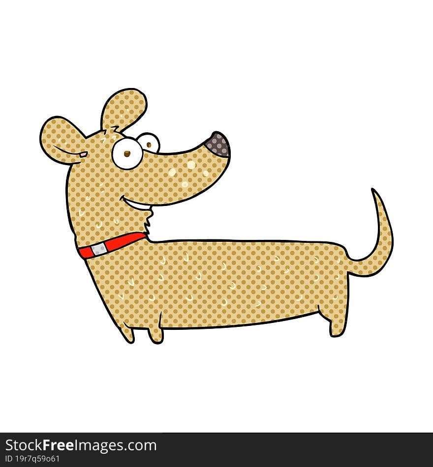 cartoon happy dog