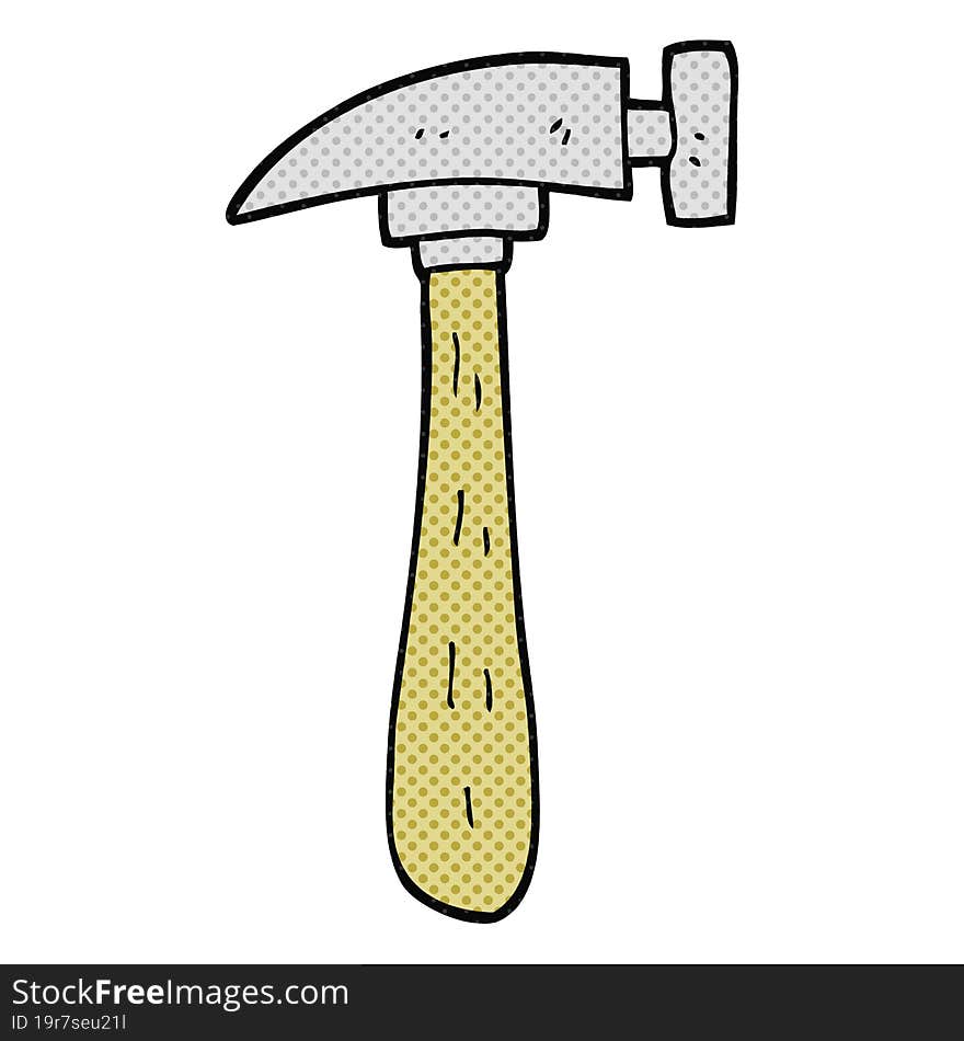 freehand drawn cartoon hammer