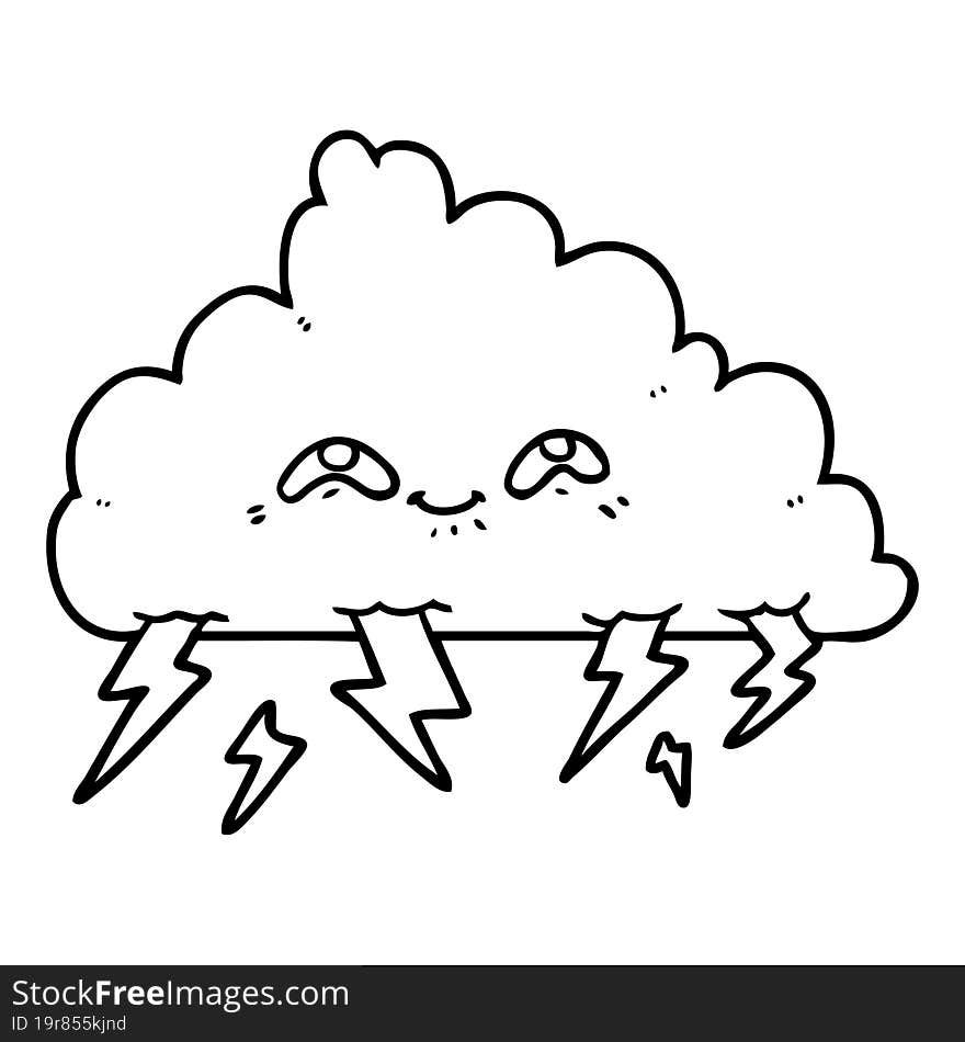 cartoon thundercloud. cartoon thundercloud