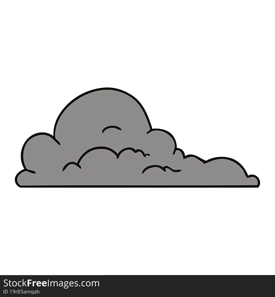 cartoon doodle of white large clouds