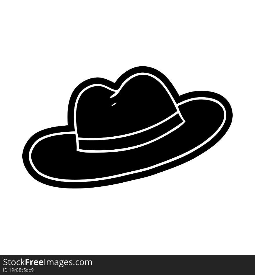 cartoon icon of a hat. cartoon icon of a hat